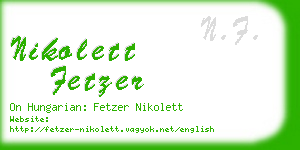 nikolett fetzer business card